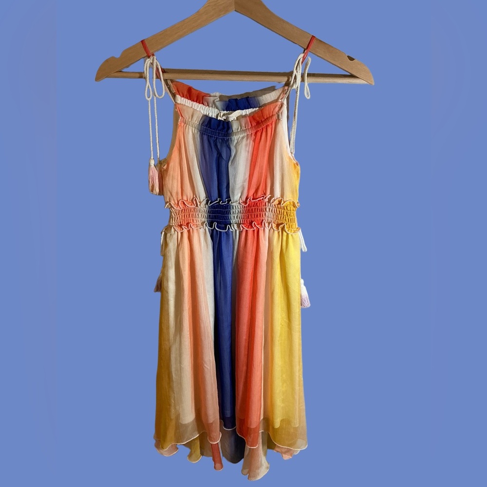 Hannah Rainbow Striped Kids Dress